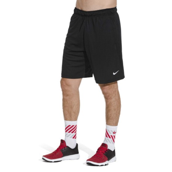 Nike Men's Dry Training Shorts, Black/Black/White, Size M